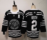 Blackhawks 2 Duncan Keith Black 2019 Winter Classic Adidas Jersey,baseball caps,new era cap wholesale,wholesale hats